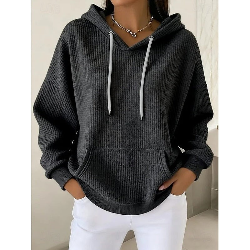 Harper | Women's Textured Drawstring Hoodie