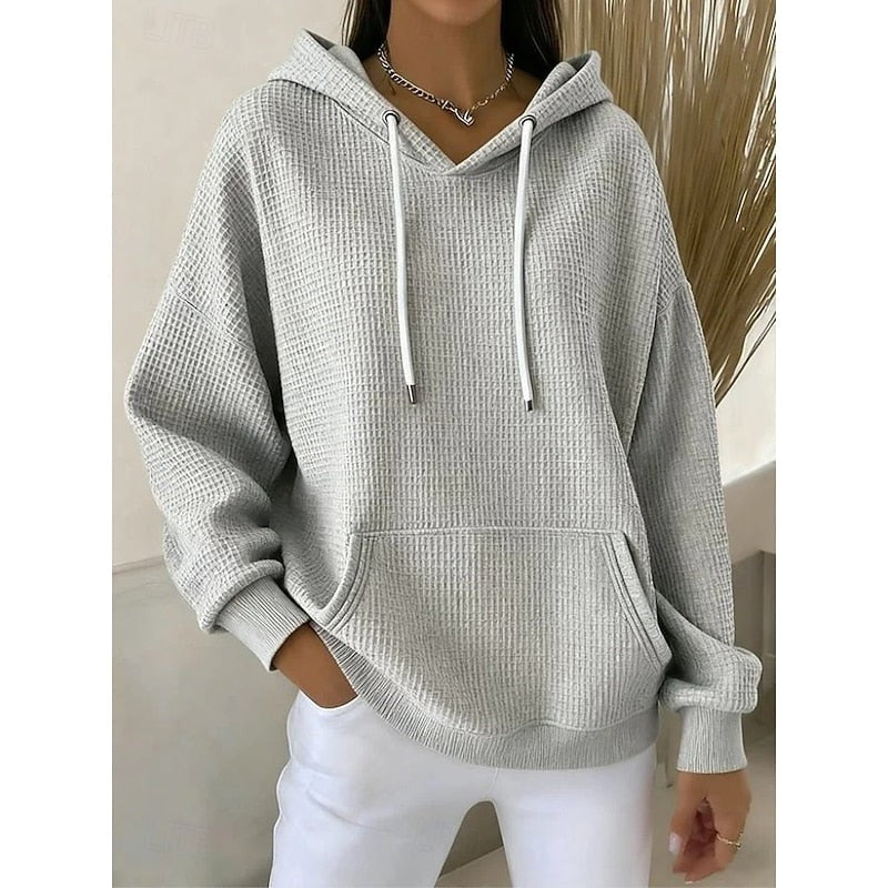 Harper | Women's Textured Drawstring Hoodie