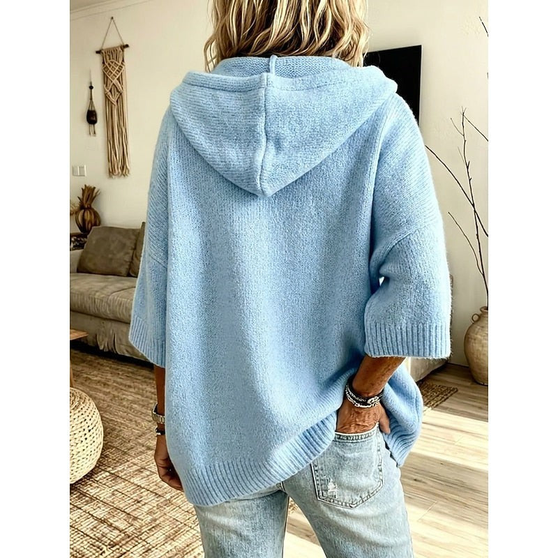 Thale | Women's Cozy Hooded Open-Front Cardigan