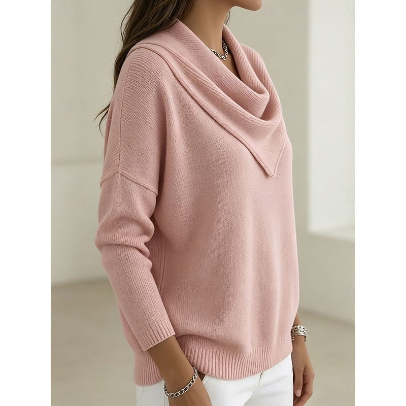 Heather | Women's Elegant Cowl-Neck Sweater