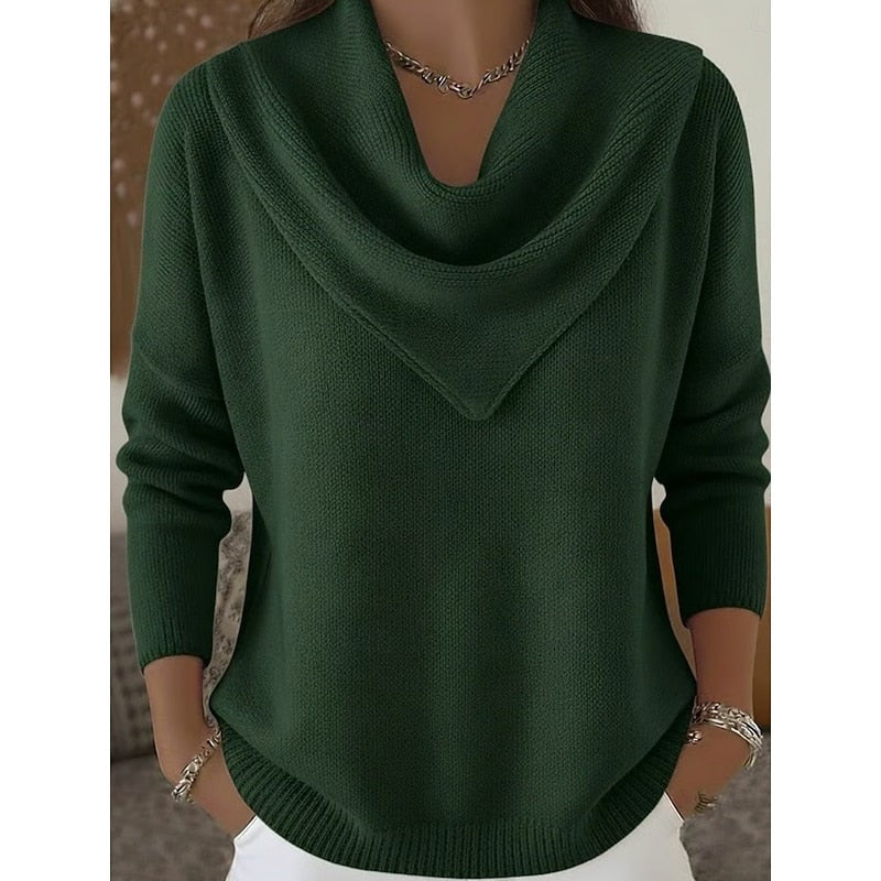 Heather | Women's Elegant Cowl-Neck Sweater