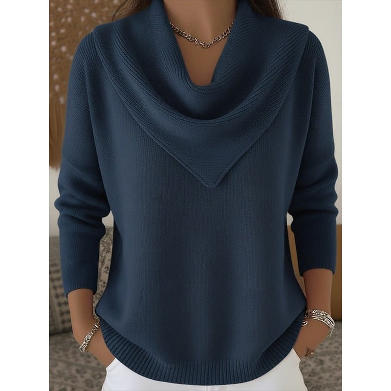 Heather | Women's Elegant Cowl-Neck Sweater