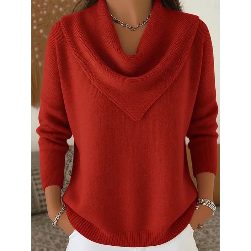 Heather | Women's Elegant Cowl-Neck Sweater