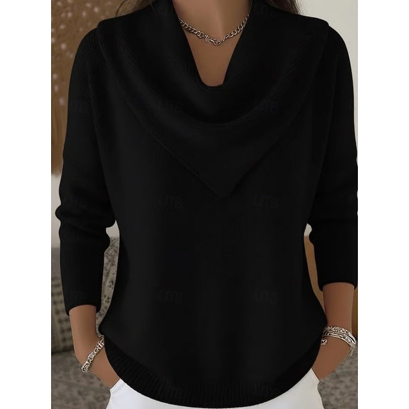 Heather | Women's Elegant Cowl-Neck Sweater