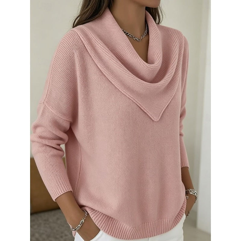 Heather | Women's Elegant Cowl-Neck Sweater