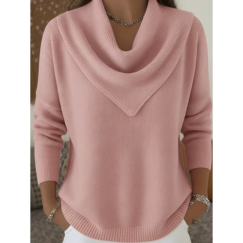 Heather | Women's Elegant Cowl-Neck Sweater