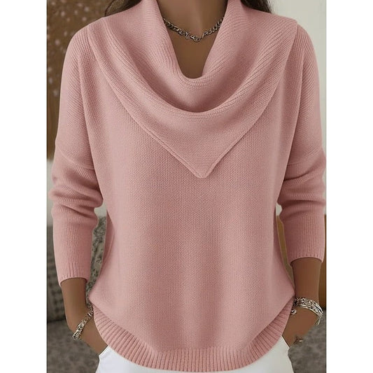 Heather | Women's Elegant Cowl-Neck Sweater