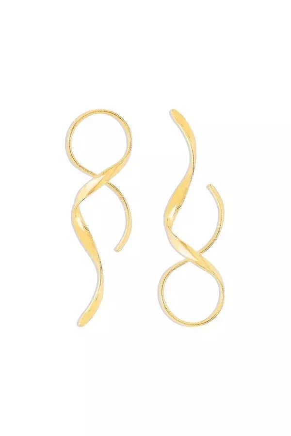 Herdis | Spiral Swirl Drop Earrings photo