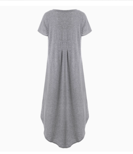 Ianira | Summer Maxi Dress with Short Sleeves and V Neck