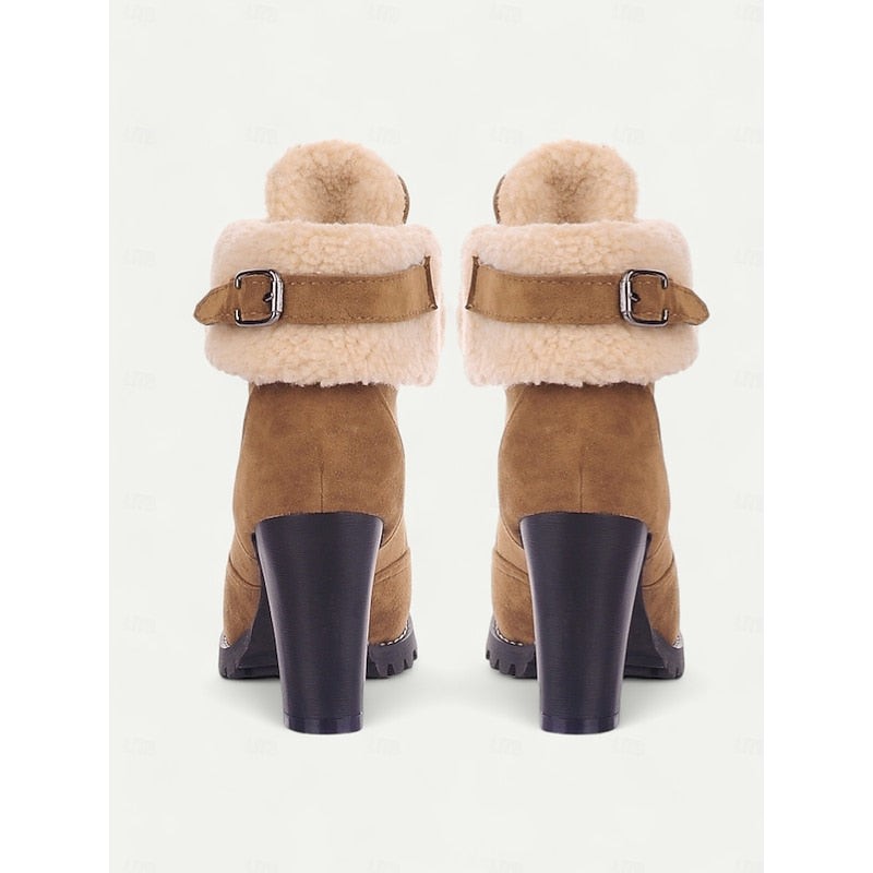 Ingram | Women's Fur-Trimmed Lace-Up Winter Boots