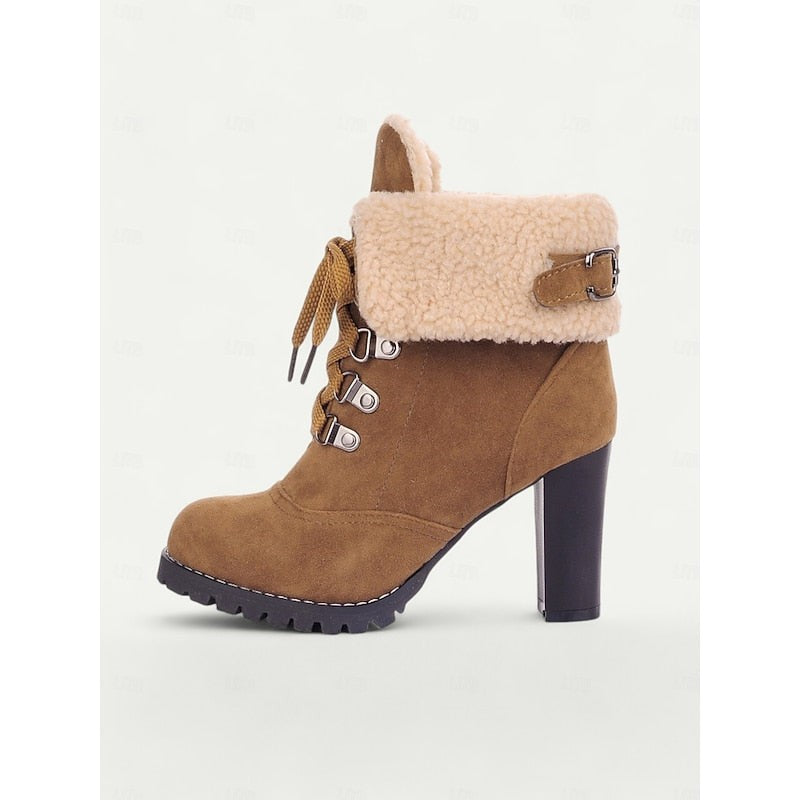 Ingram | Women's Fur-Trimmed Lace-Up Winter Boots
