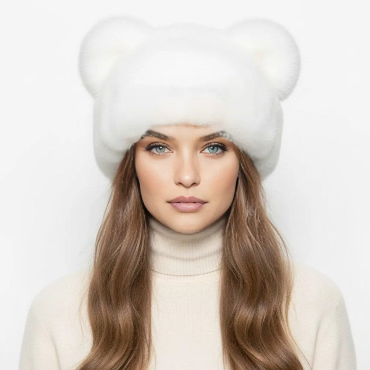 Ingrid | Plush Fur Bear Ear Hat photo