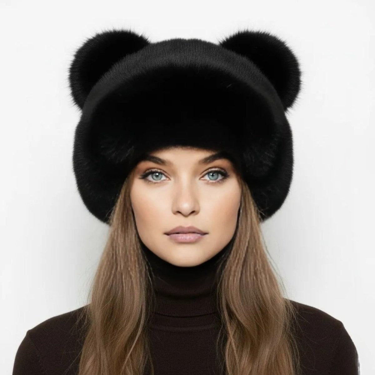 Ingrid | Plush Fur Bear Ear Hat photo