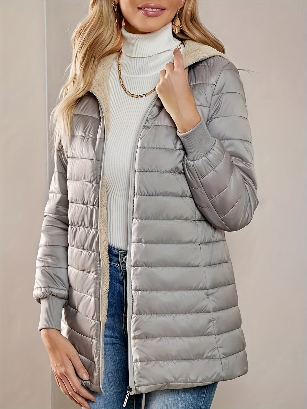 Isla | Women's Quilted Longline Coat for Winter