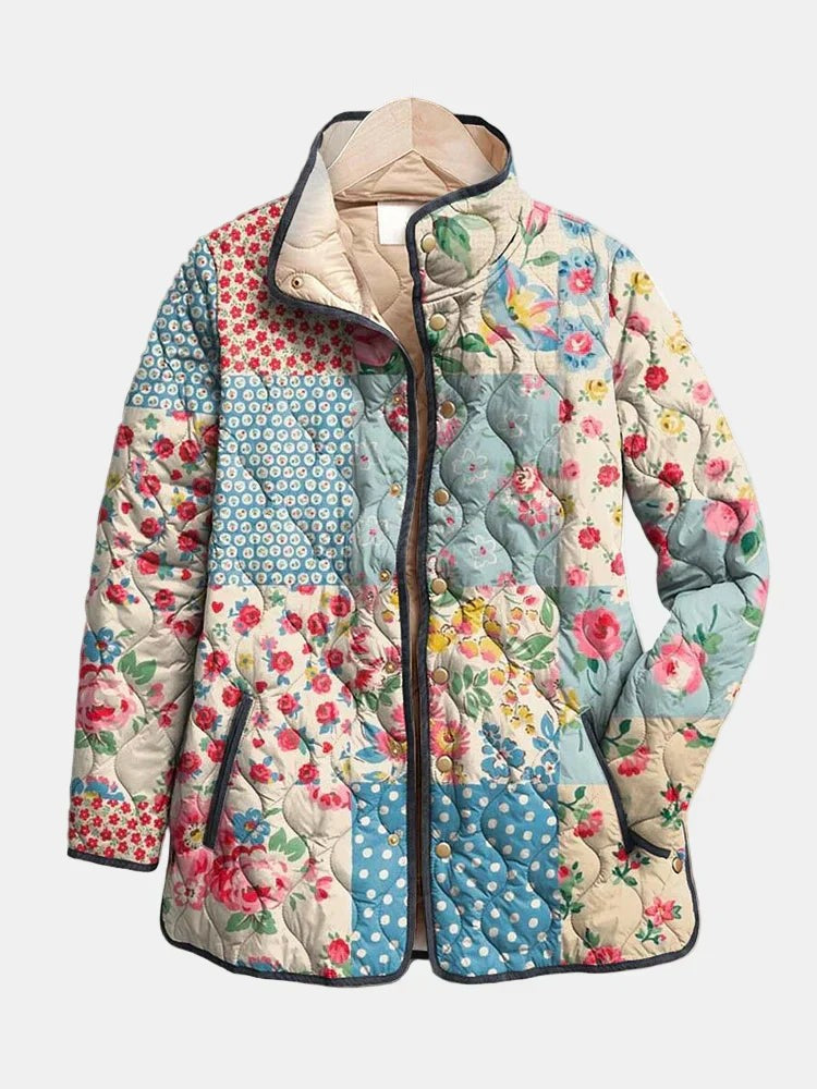 Isobel | Quilted Patchwork Floral Jacket photo