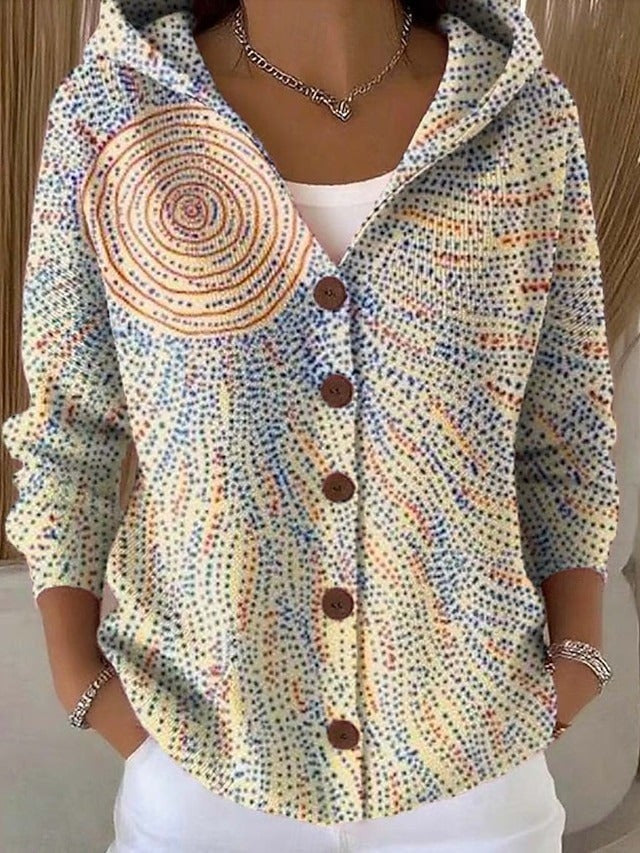 Jenna | Women's Elegant Button Hooded Sweater