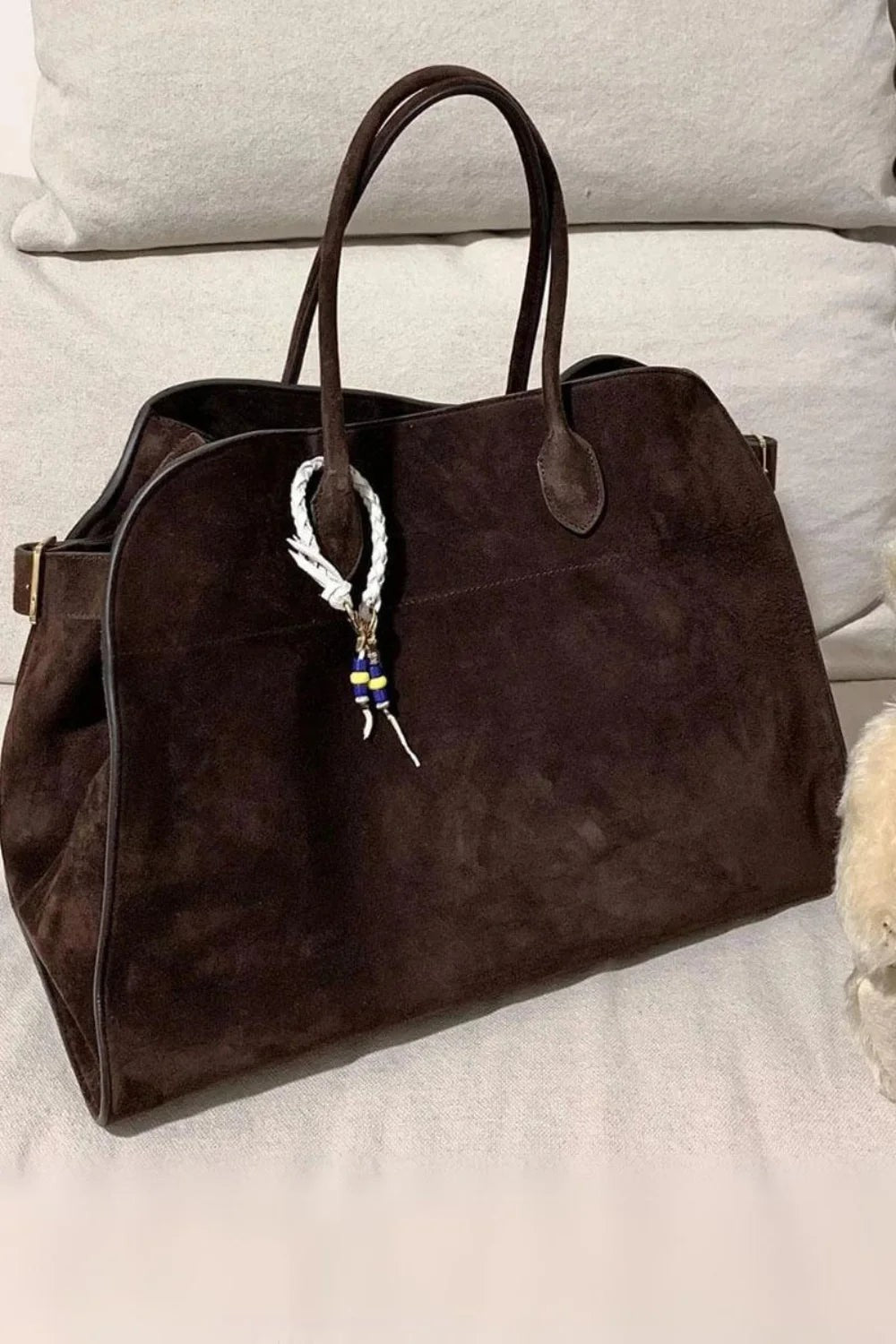 Josefina | Glazed Leather Work Tote Bag photo