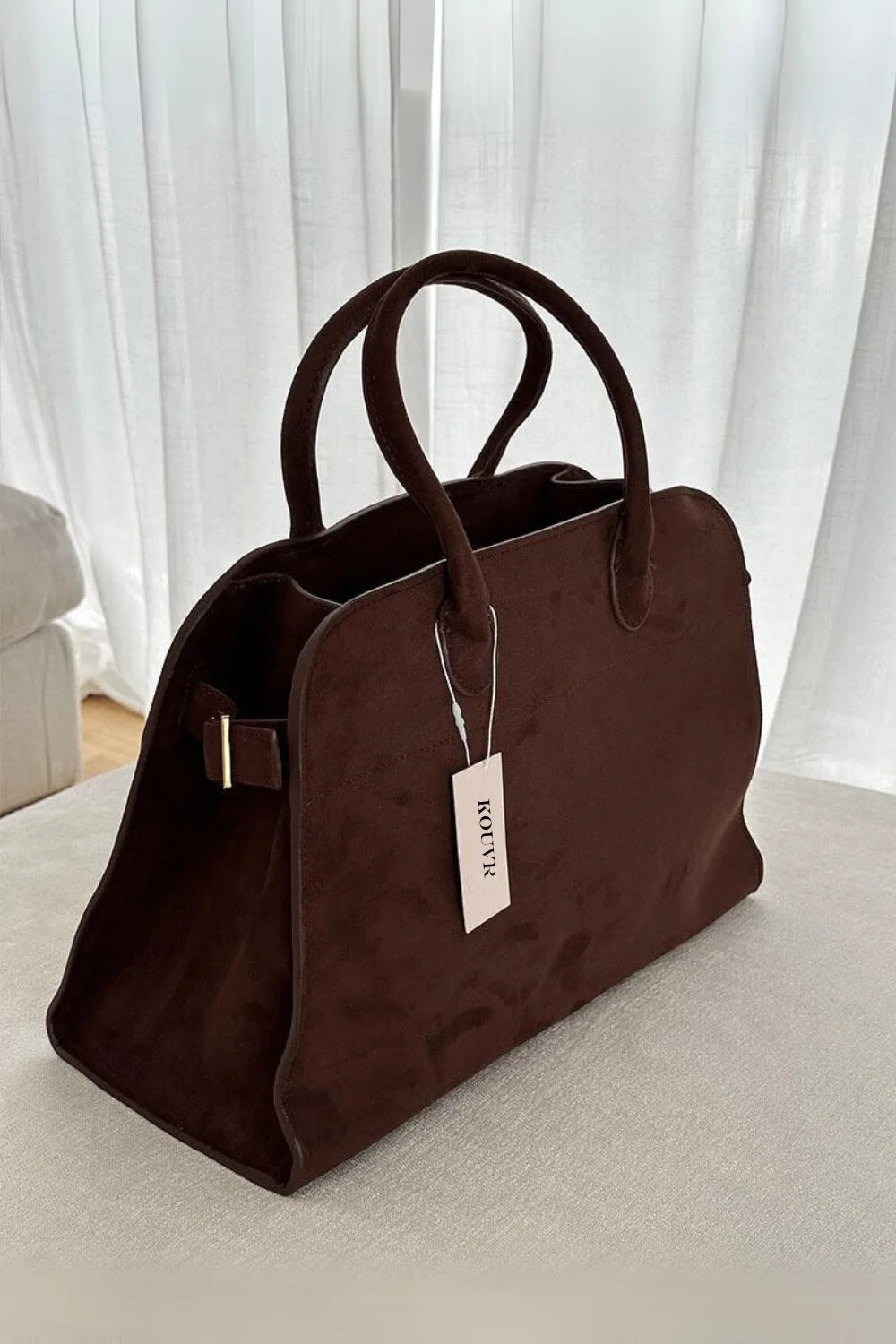 Josefina | Glazed Leather Work Tote Bag photo