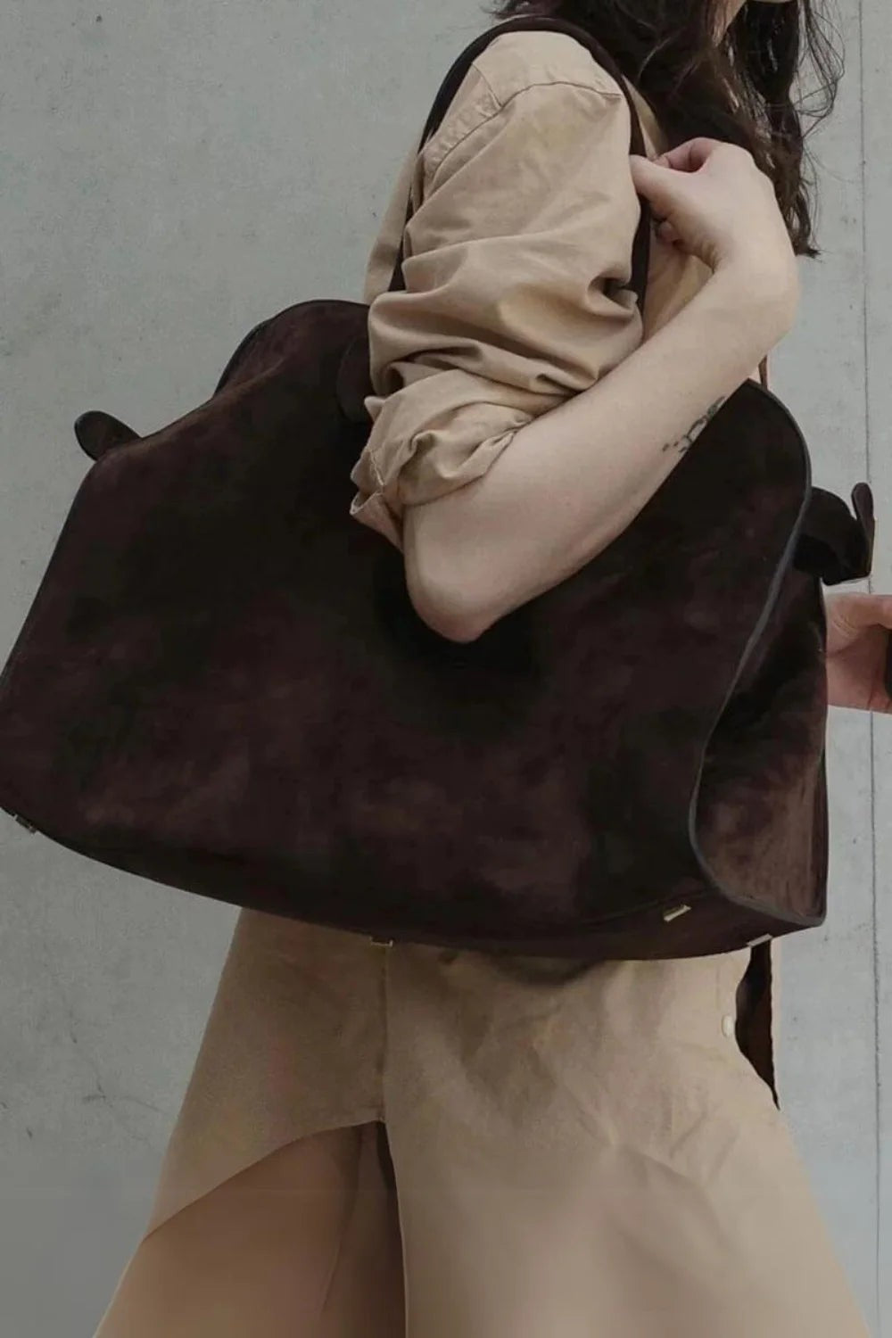 Josefina | Glazed Leather Work Tote Bag photo