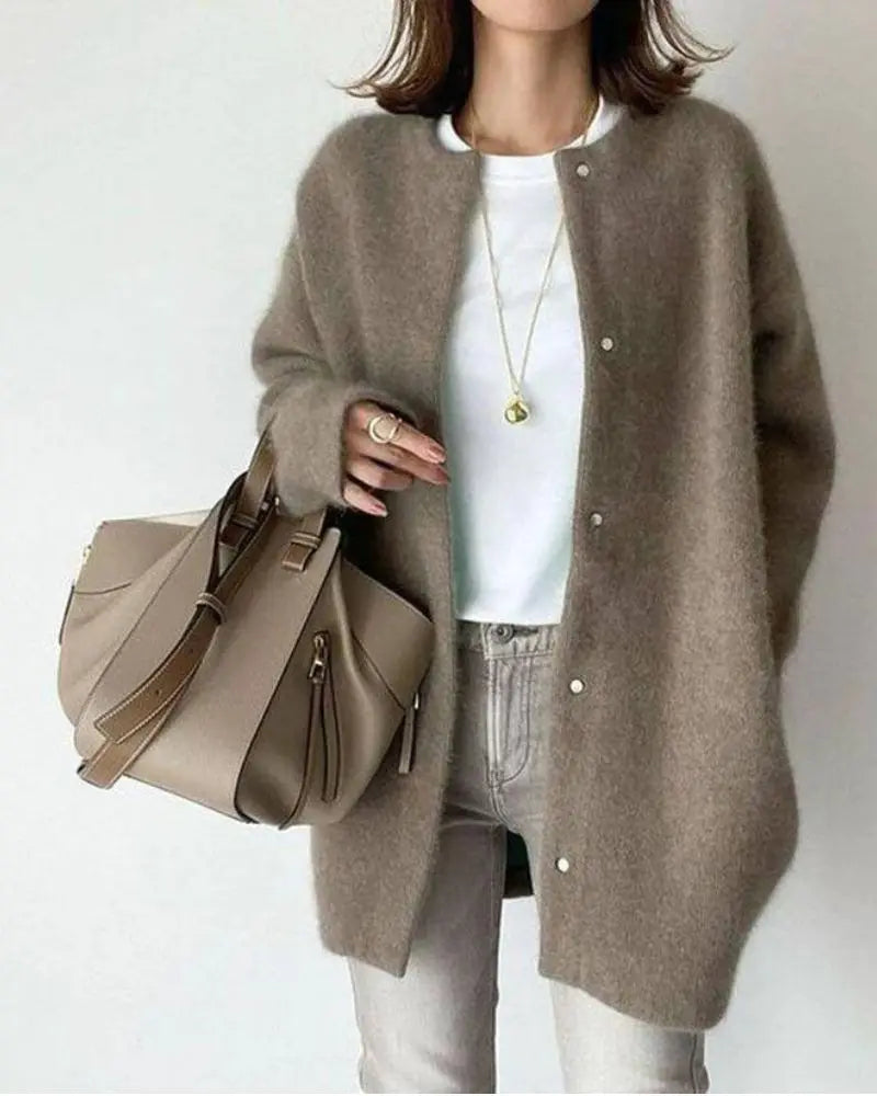 Wenonah | Long Chic Wool Cardigan