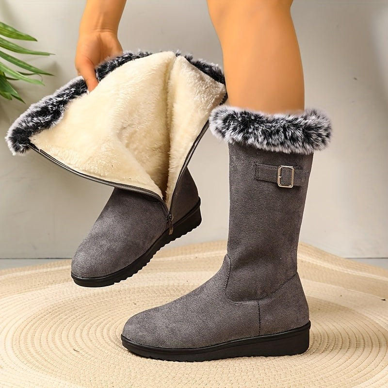 Katherine | Women's Cozy Fur-Trimmed Winter Boots