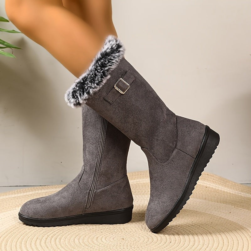 Katherine | Women's Cozy Fur-Trimmed Winter Boots