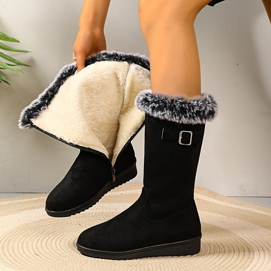 Katherine | Women's Cozy Fur-Trimmed Winter Boots