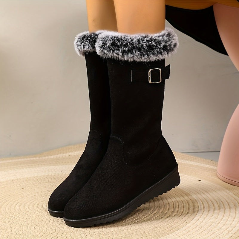 Katherine | Women's Cozy Fur-Trimmed Winter Boots