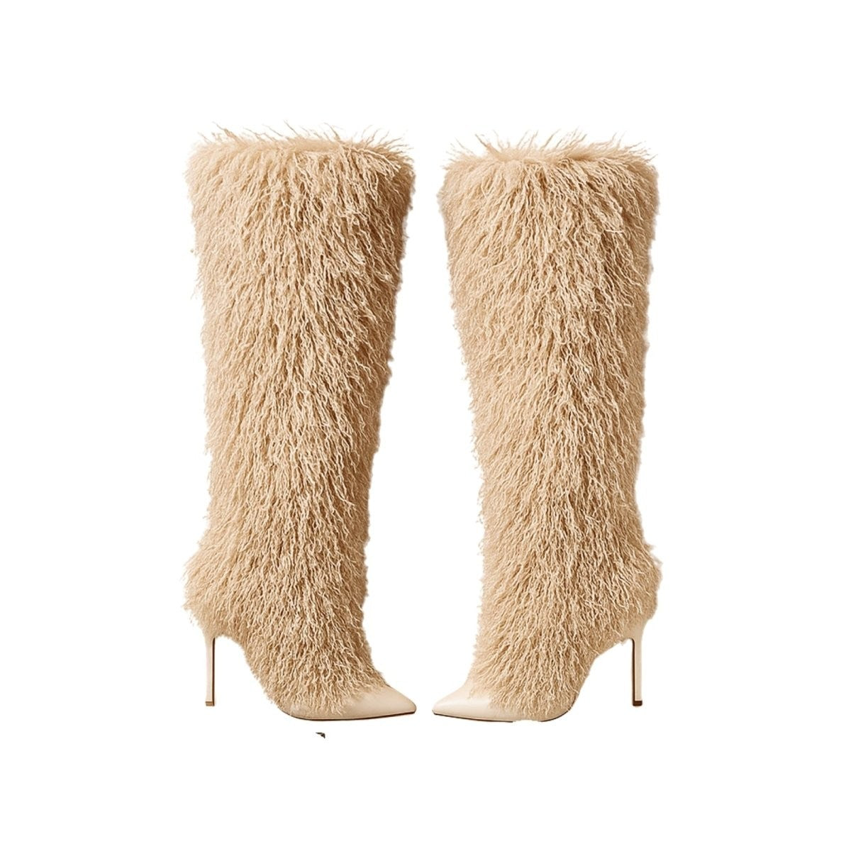 Katrijn | Shearling Knee-High Stiletto Boots photo