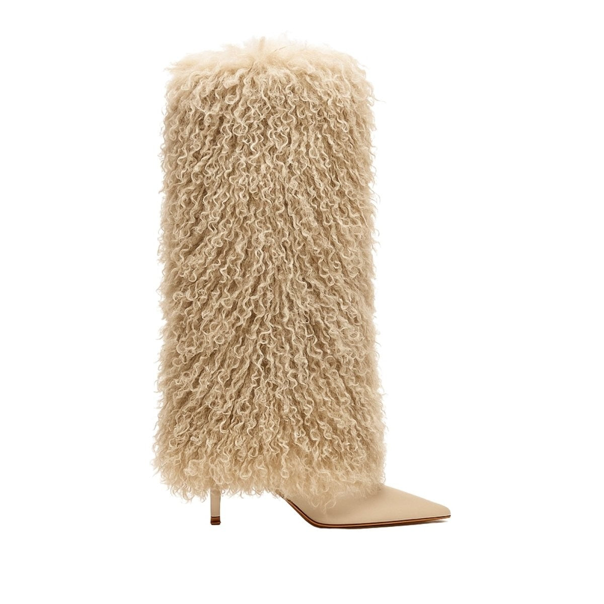 Katrijn | Shearling Knee-High Stiletto Boots photo