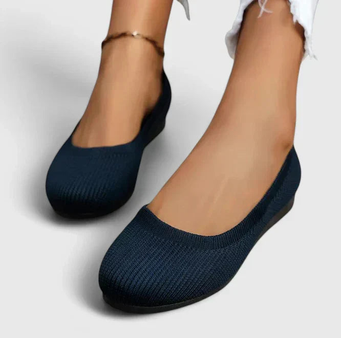 Mireio | Slip-On Flats with Elastic Trim