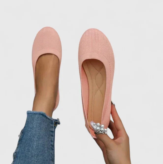 Mireio | Slip-On Flats with Elastic Trim