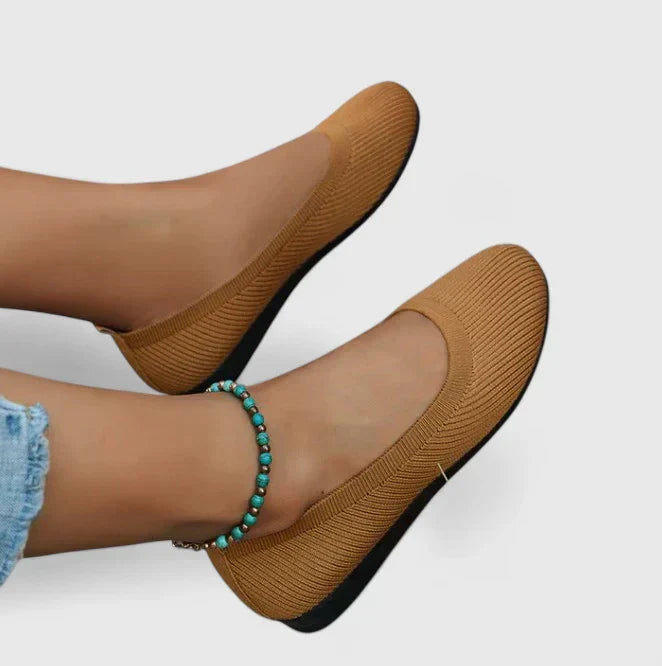 Mireio | Slip-On Flats with Elastic Trim