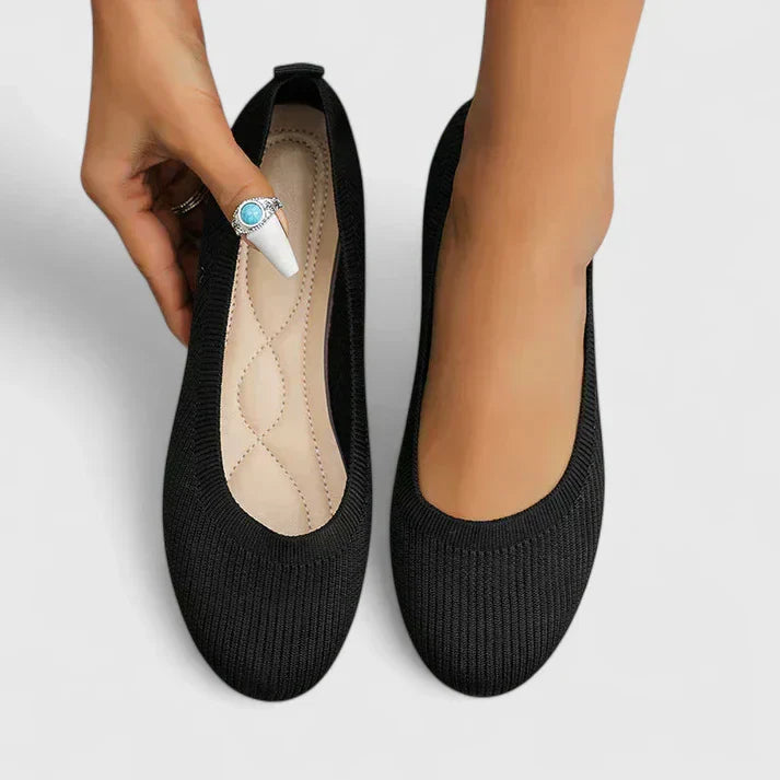 Mireio | Slip-On Flats with Elastic Trim