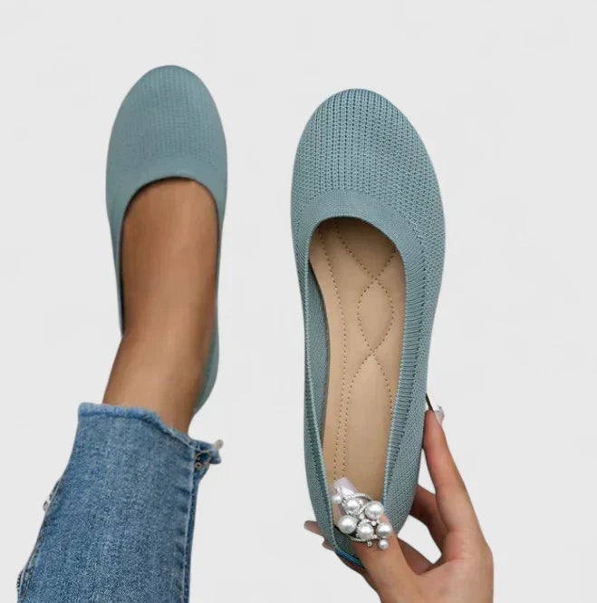 Mireio | Slip-On Flats with Elastic Trim