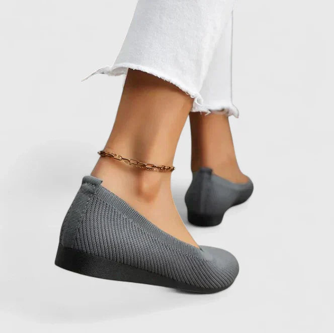 Mireio | Slip-On Flats with Elastic Trim