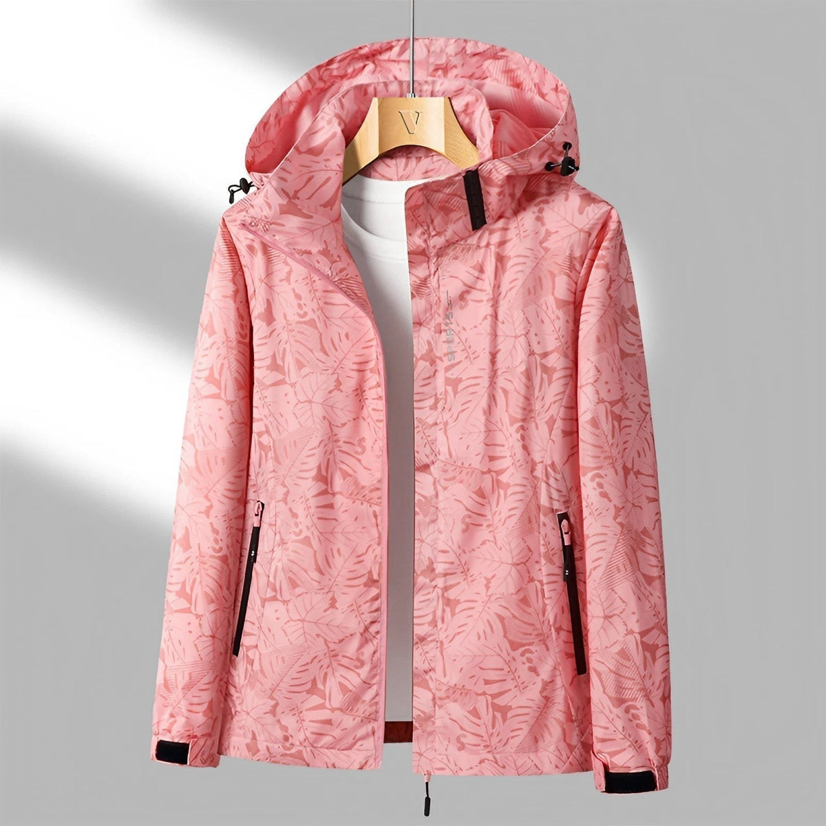 Liora | Floral Waterproof Hooded Jacket photo