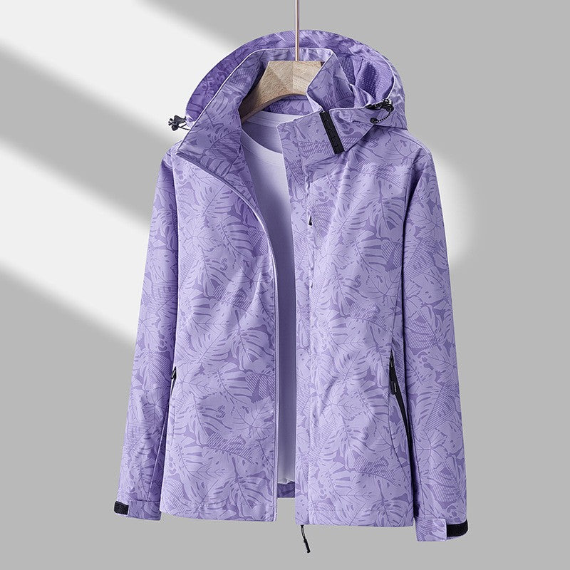 Liora | Floral Waterproof Hooded Jacket photo