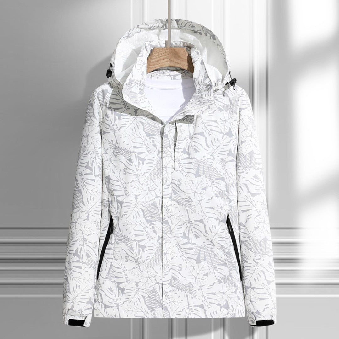 Liora | Floral Waterproof Hooded Jacket photo