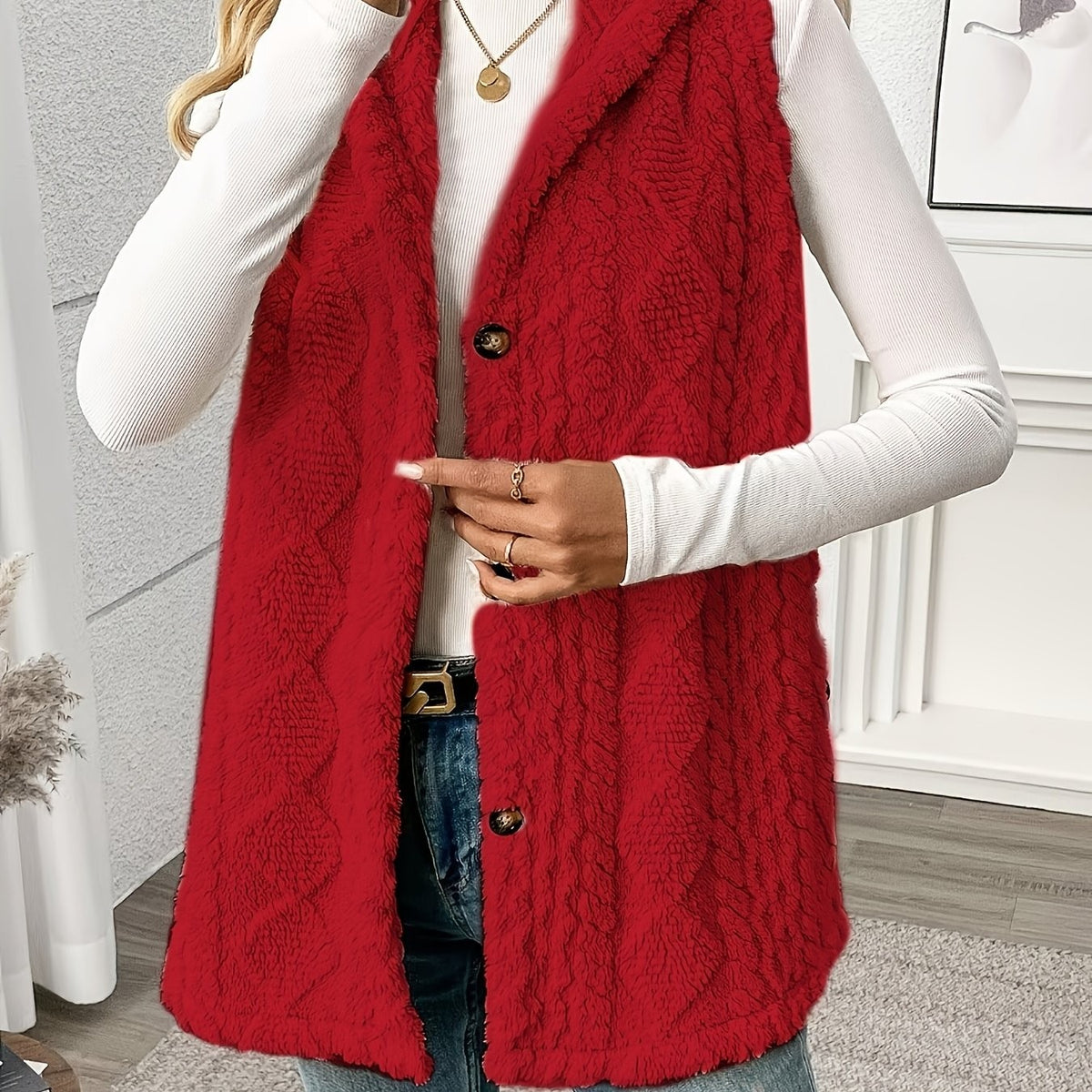 Shaelyn | Women's Cozy Hooded Sleeveless Vest