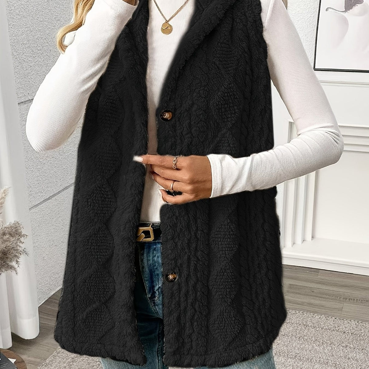 Shaelyn | Women's Cozy Hooded Sleeveless Vest