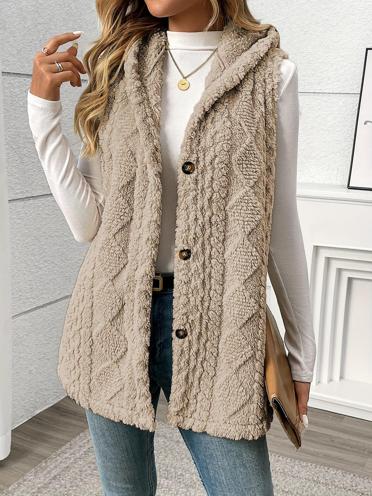 Shaelyn | Women's Cozy Hooded Sleeveless Vest