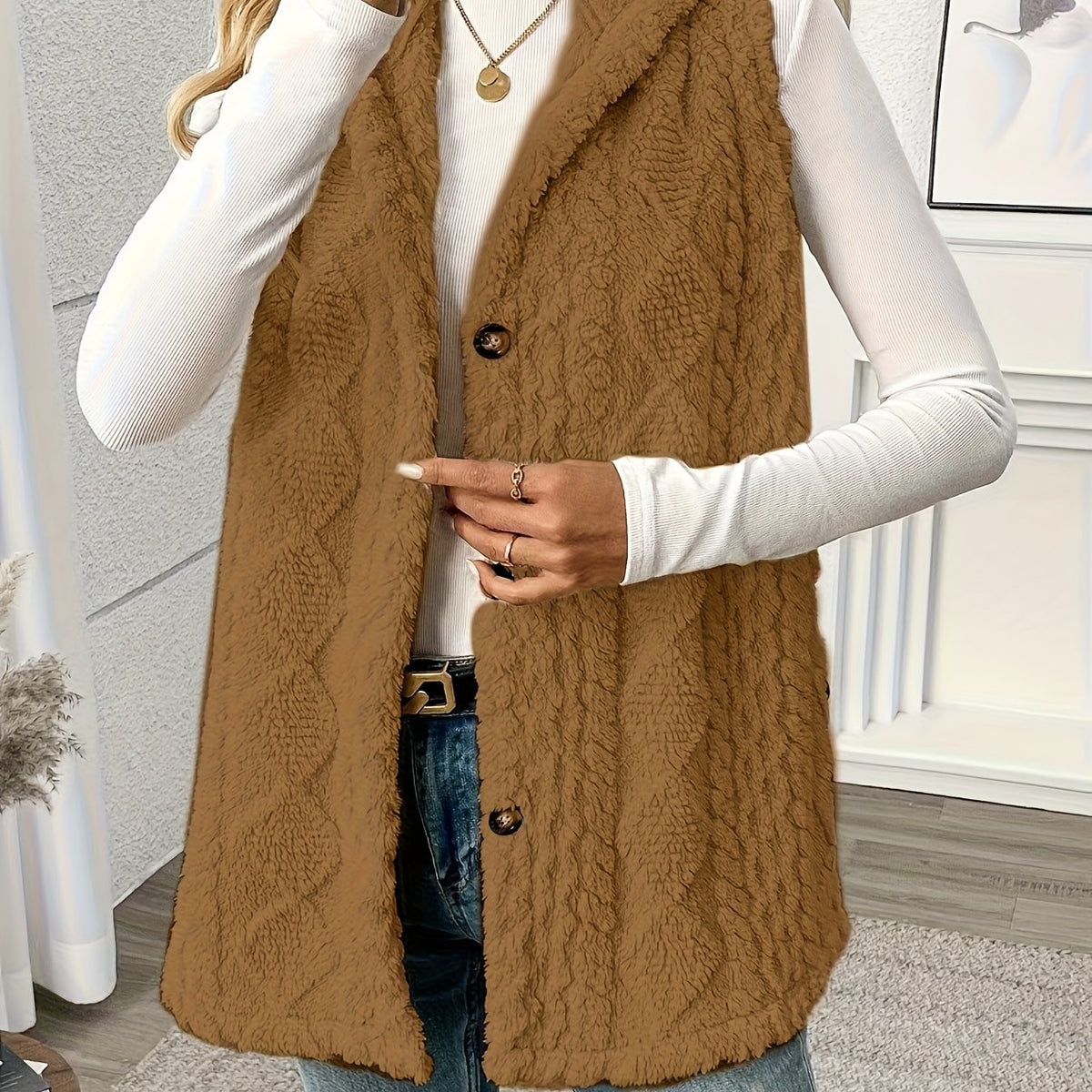 Shaelyn | Women's Cozy Hooded Sleeveless Vest