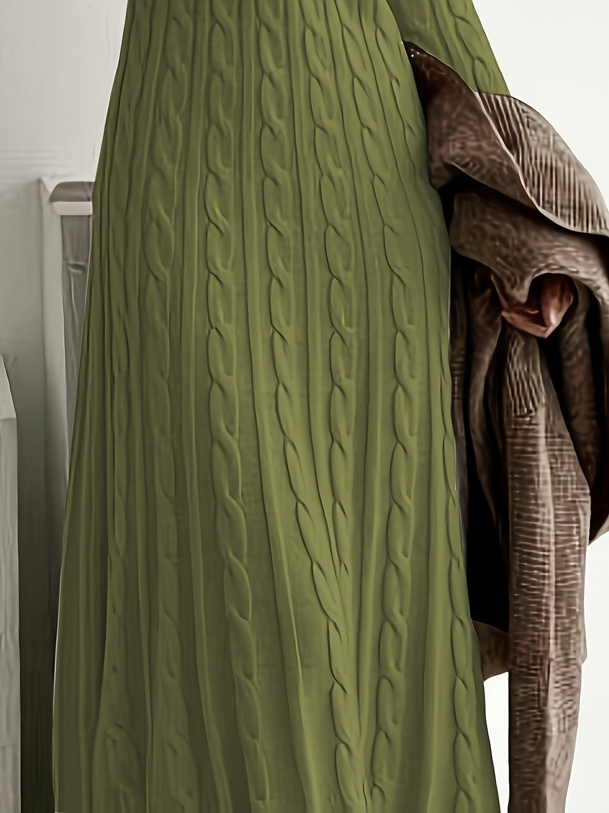 Branwell | Women's Cable-Knit Maxi Dress