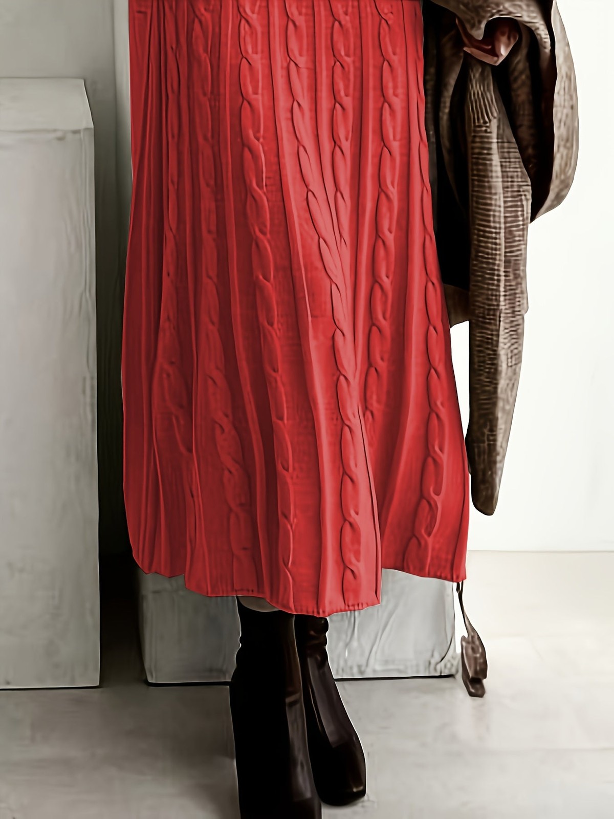 Branwell | Women's Cable-Knit Maxi Dress