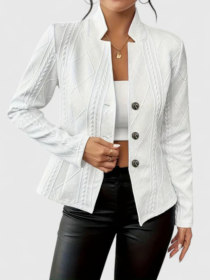 Verena | Sleek Textured Button Down Jacket