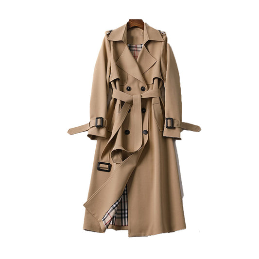 Demi | Double-Breasted Belted Mid-Calf Trench Coat