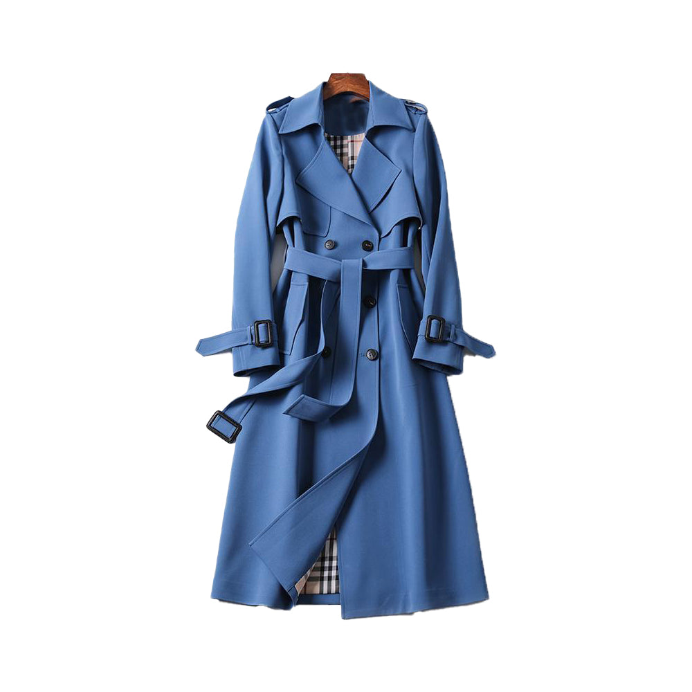 Demi | Double-Breasted Belted Mid-Calf Trench Coat