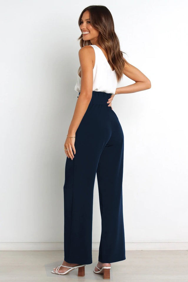 Marguerite | Matte High Waist Wide Leg Trousers for Women photo