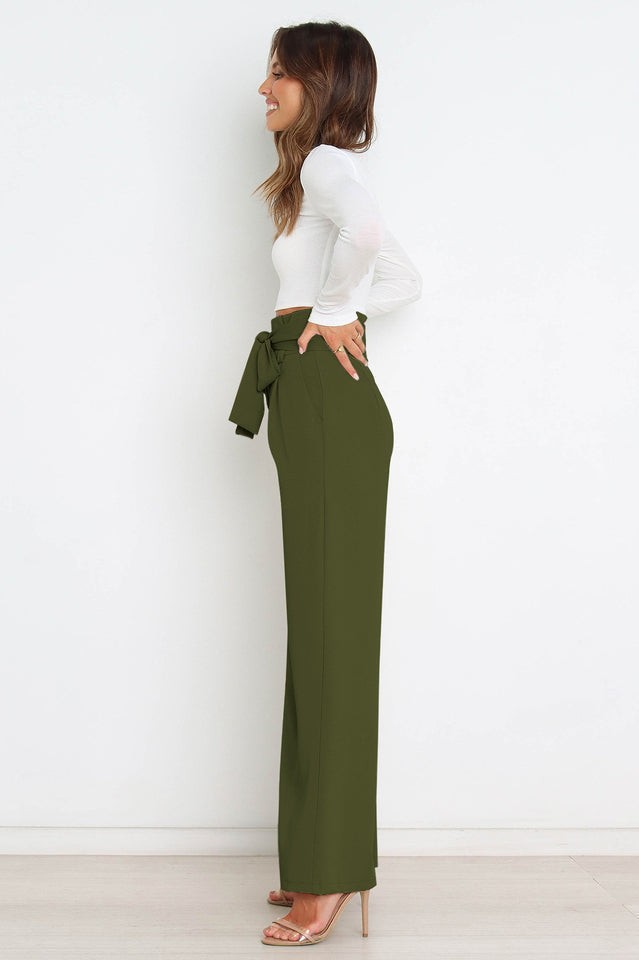 Marguerite | Matte High Waist Wide Leg Trousers for Women photo